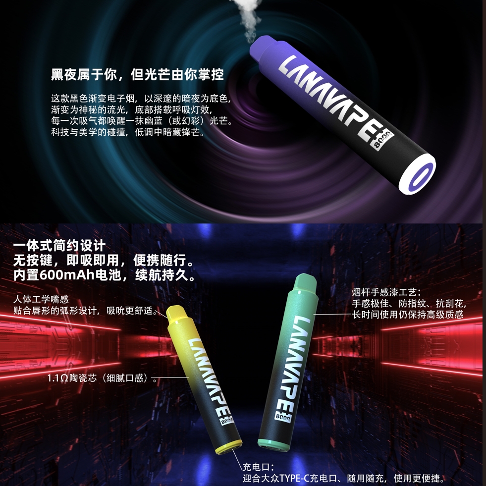LANA ZOLT 8000口大容量抛棄式電子烟/一次性電子菸:圖片 2