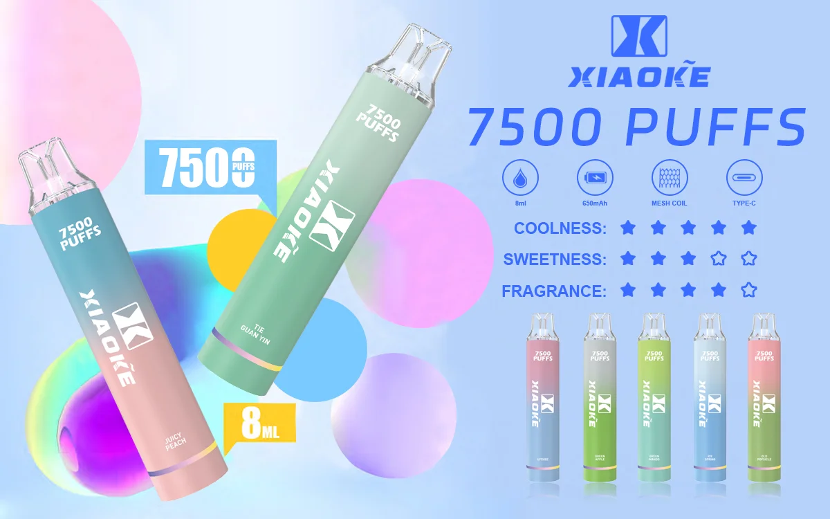 XIAOKE 梟客7500口 新款抛棄式 梟客一次性電子煙 彩色跑馬燈:圖片 4