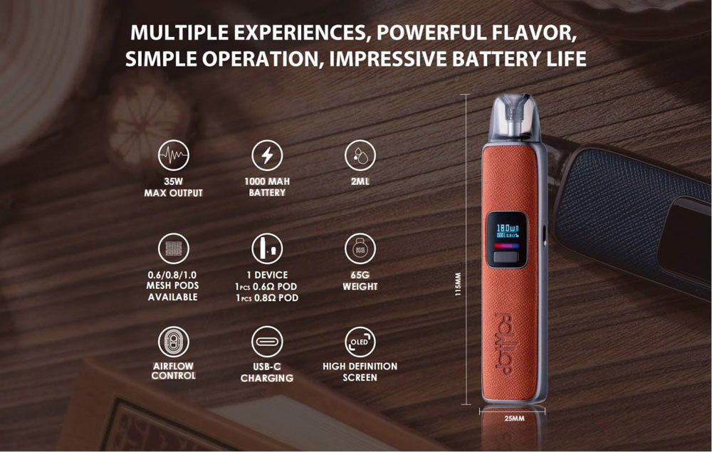 佩特里 Dotmod 35W 主機套裝 1000mAh 大電池 OLED 螢幕 可調瓦數 (6色可選):圖片 6